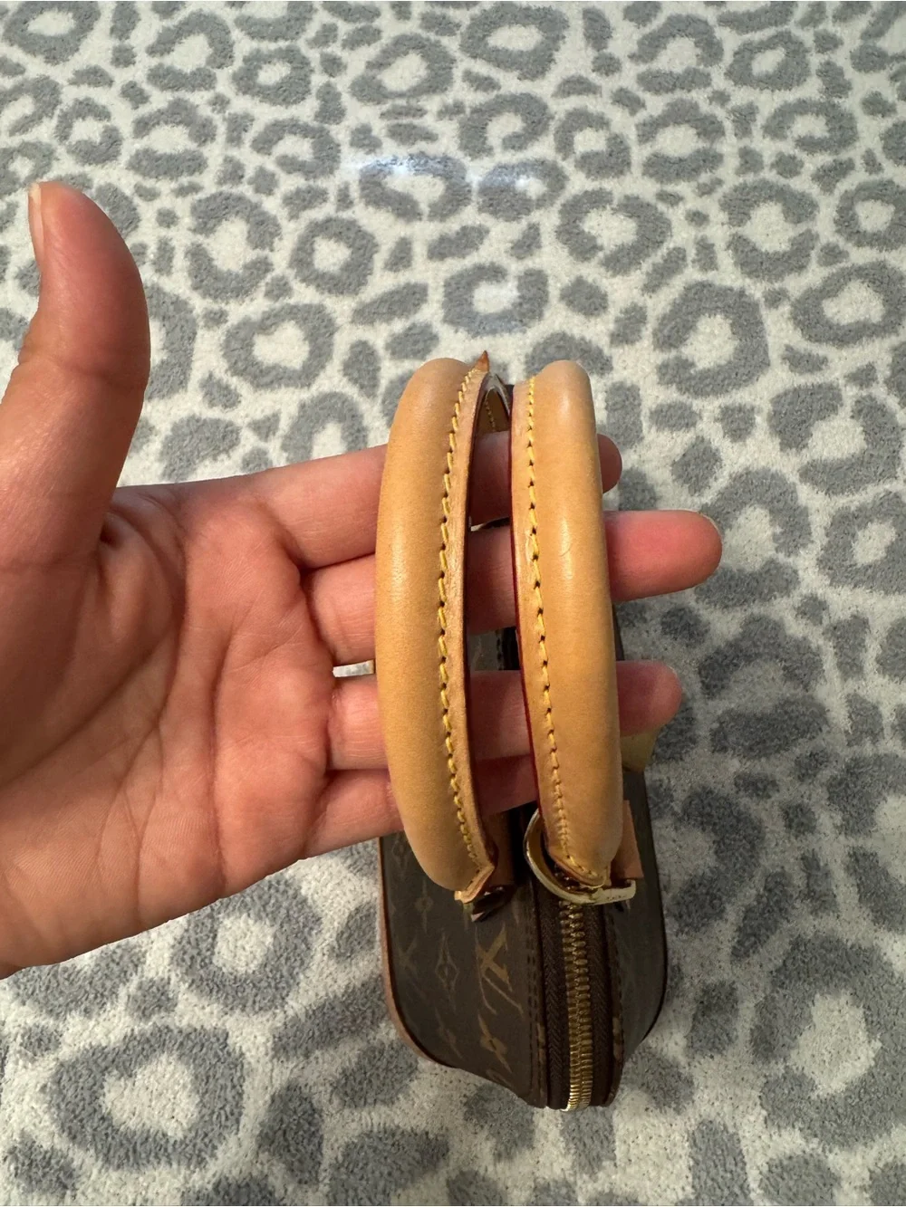 LOUIS VUITTON Brown Monogram Alma BB Top Handle Crossbody Bag